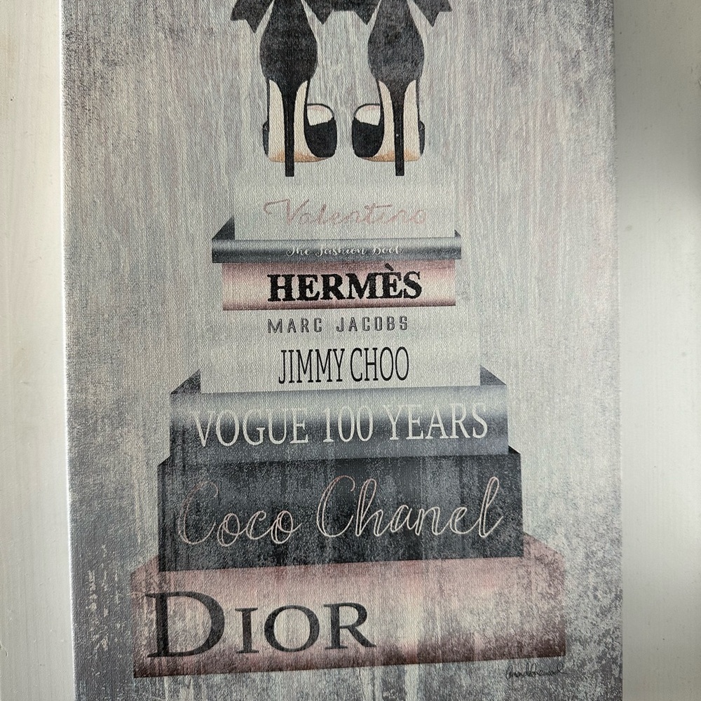 Valentino Fashion Book Stack Wall Art
